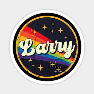 Larry // Rainbow In Space Vintage Grunge-Style Magnet