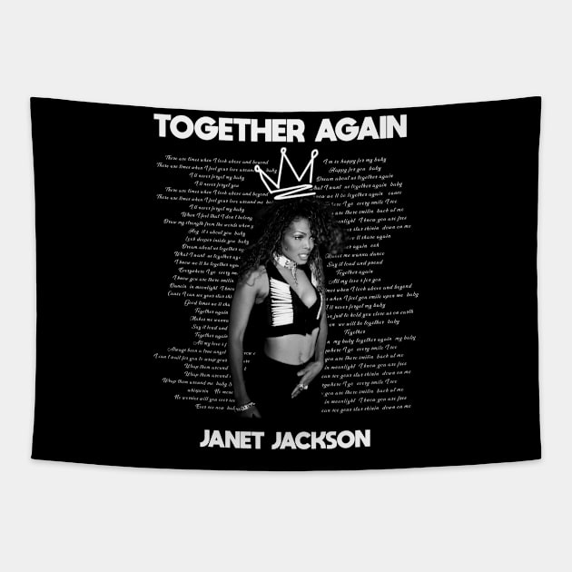 Janet Jackson Vintage Tour Concert Tapestry by Evergreen Daily