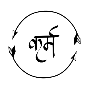 Karma in Hindi Cycle of Life Spirituality Hindu Dharma T-Shirt