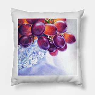 Grapes in Crystal Bowl- 2 Pillow