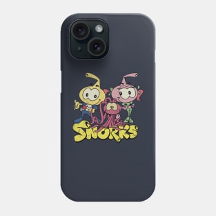 Retro underwater cartoon characters Phone Case