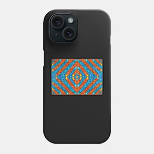 Abstract Blue and Orange 49(Tile) Phone Case