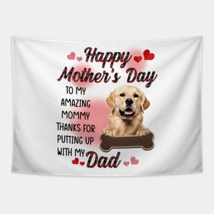 Golden Retriever Happy Mother's Day To My Amazing Mommy Tapestry