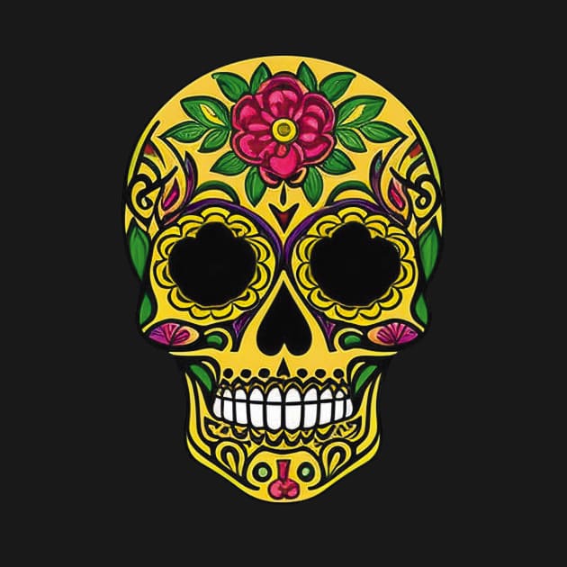 Celebrate Día de los Muertos with this colorful sugar skull art by ImaginativeInkPOD