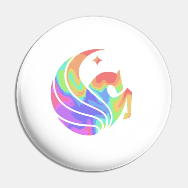 UCF Pastel Rainbow Marble Logo Pin by Rpadnis