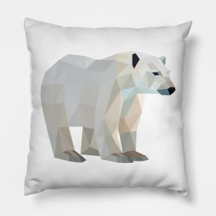 Geometric Polar Bear Pillow