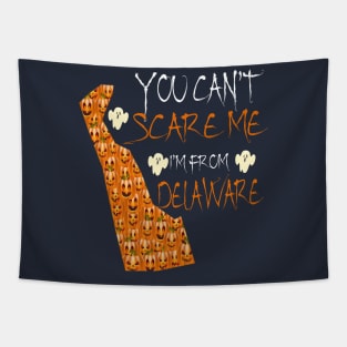 You Cant Scare Me I'm From Delaware State Halloween Gift Idea Tapestry