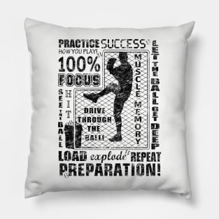 Baseball Motivational Fundamentals Hitting 101 L-Screen Batting Practice Original Pillow