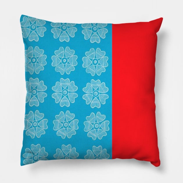 Blush Blue Florals Pillow by ArtoCrafto