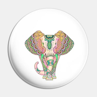 Mandala elephant psicodelic Pin