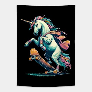 Fantasy unicorn skater Tapestry