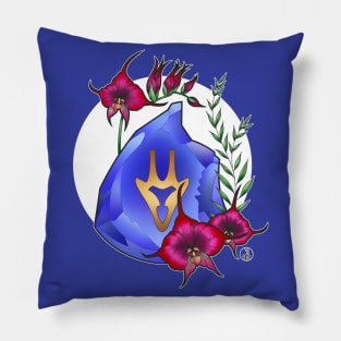 Dragoon from FF14 Job Crystal with Flowers T-Shirt Pillow