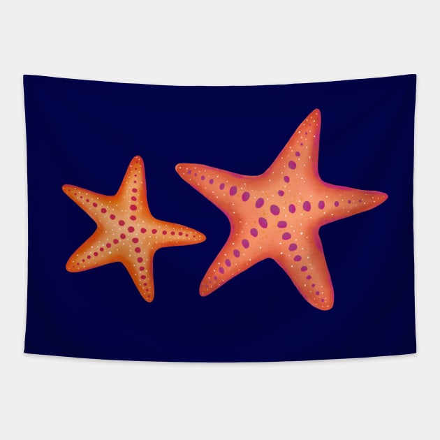 Starfish in coral Tapestry by CalliLetters