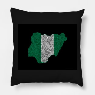 Nigeria Map Design Pillow