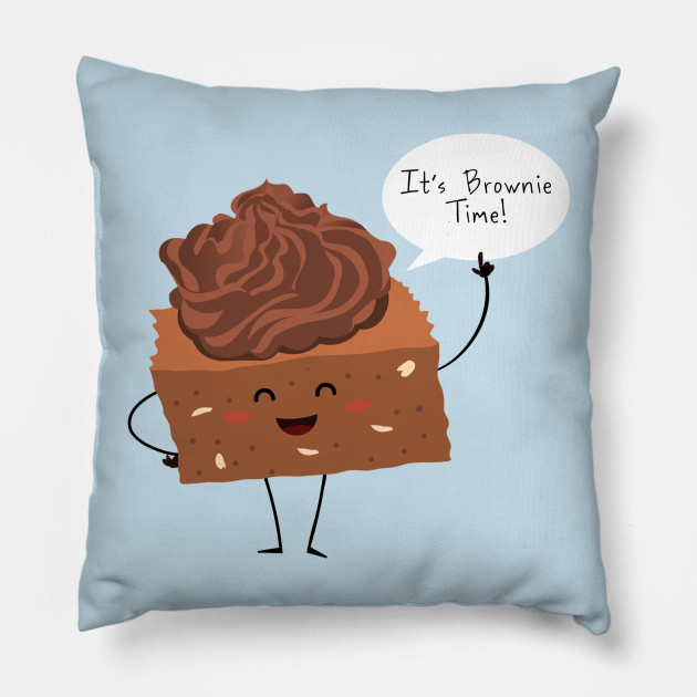 Brownie Time Brownie Pillow Teepublic