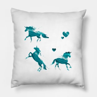 Nokk Frozen Water Horse Spirit Unicorn Sea Ocean Pattern Pillow