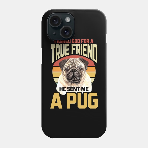 Retro Pug Phone Case by ShirtsShirtsndmoreShirts