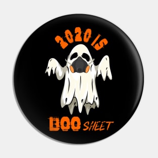 2020 Boo Sheet Shirt for Women Men - Ghost in Mask Halloween Pin