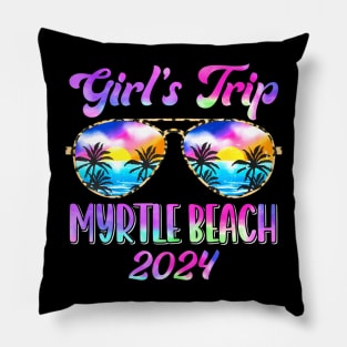 Girls Trip Myrtle Beach 2024 Summer Beach Weekend Vacation Pillow