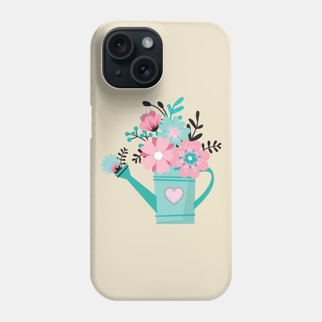 Floral Watering Can Phone Case by tramasdesign