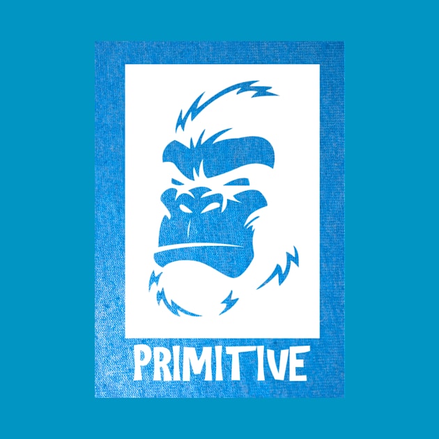 PRIMITIVE T-SHIRT 005: BLUE BOXED APE by jayfong7