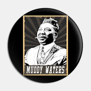 80s Style Muddy Waters Pin