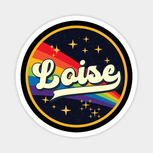 Loise // Rainbow In Space Vintage Style Magnet