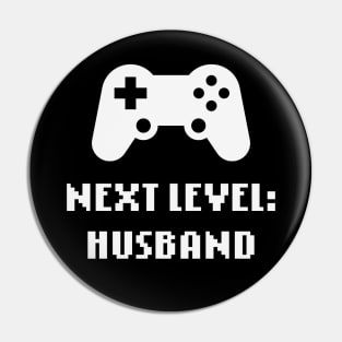 Next Level: Husband (Groom / Wedding / White) Pin