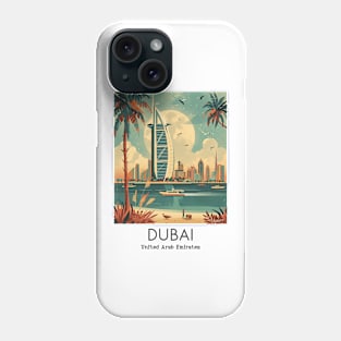 A Vintage Travel Illustration of Dubai - United Arab Emirates Phone Case