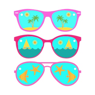 Summer Vacation Cool Beach Sunglasses T-Shirt