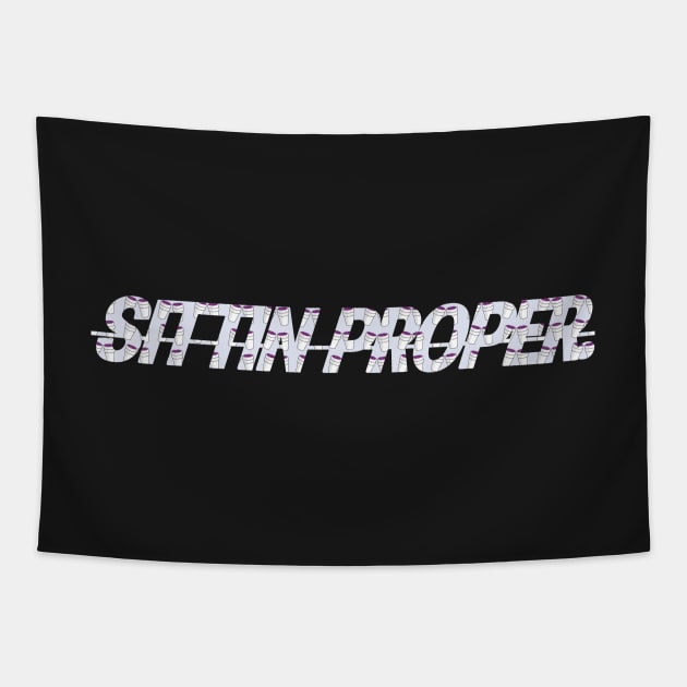 Sittin Proper Double Cup Overlay Tapestry by Guthridge