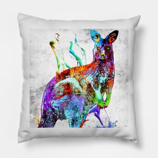 Kangaroo Grunge Pillow