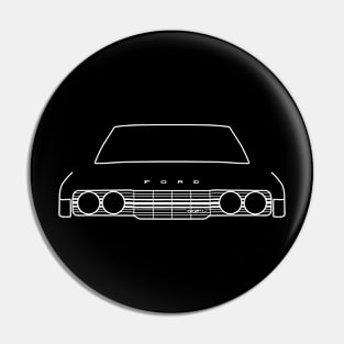 Ford Cortina Mk3 outline graphic (white) Pin