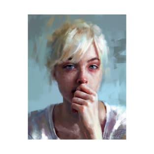 crying portrait ~ painting ~ prints T-Shirt