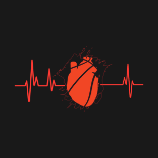 Basketball Shirt,Basketball Heartbeat Shirt T-Shirt