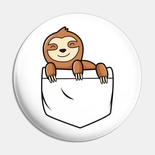 Cute Sloth in My Pocket Pin