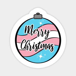 Christmas Ornament in Transgender Pride Flag Colors Magnet