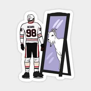 Connor Bedard Mirror GOAT Magnet