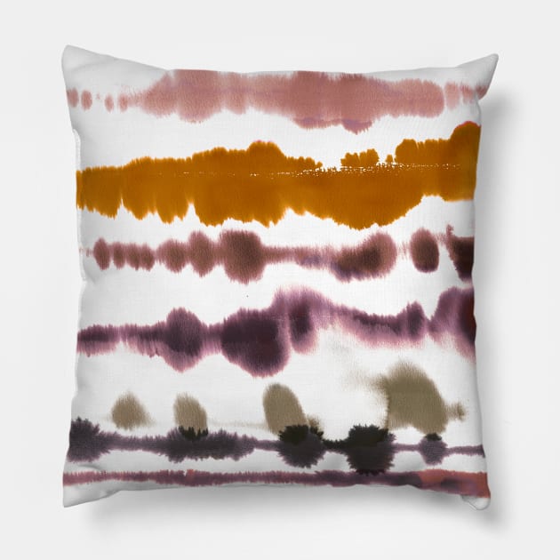 Soft Nautical Watercolor Orange Pillow by ninoladesign