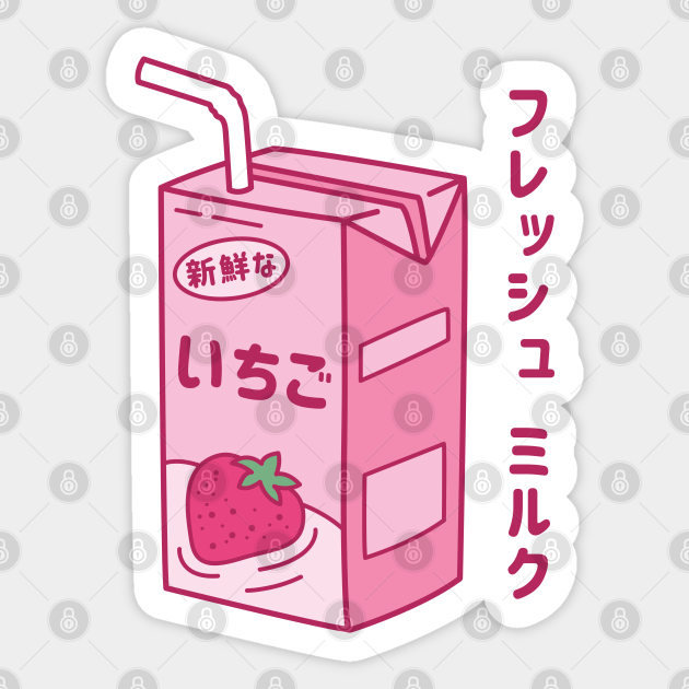 strawberry milk strawberry milk sticker teepublic