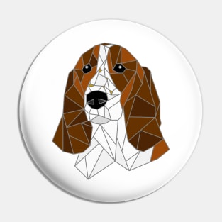 Basset Hound Stained Glass Pin