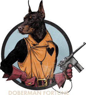 Doberman Fortune dark Magnet