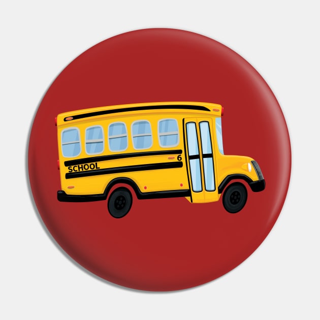 Cute School Bus Design Pin by NPolandDesigns