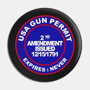 USA Gun Permit Pin