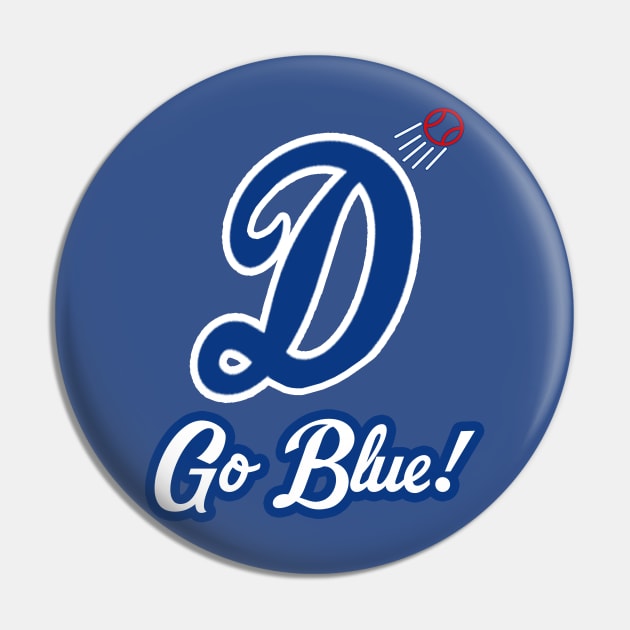 Go Blue Pin by GLStyleDesigns