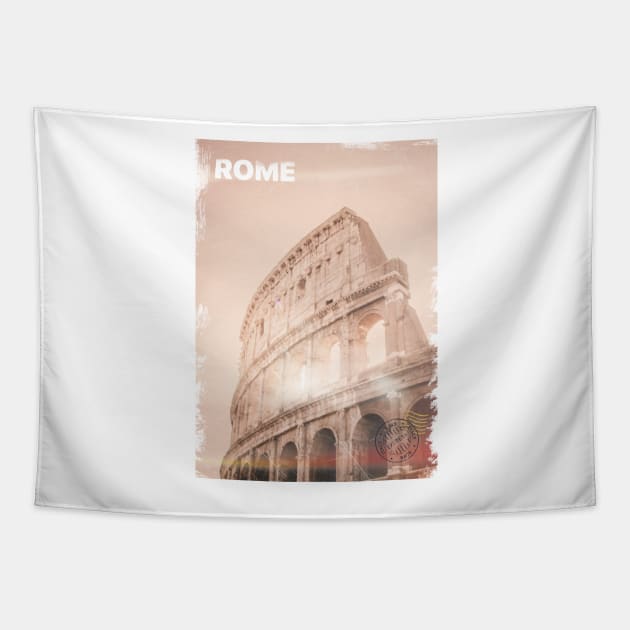 Vintage Rome Poster | Places of the World Tapestry by Visitify