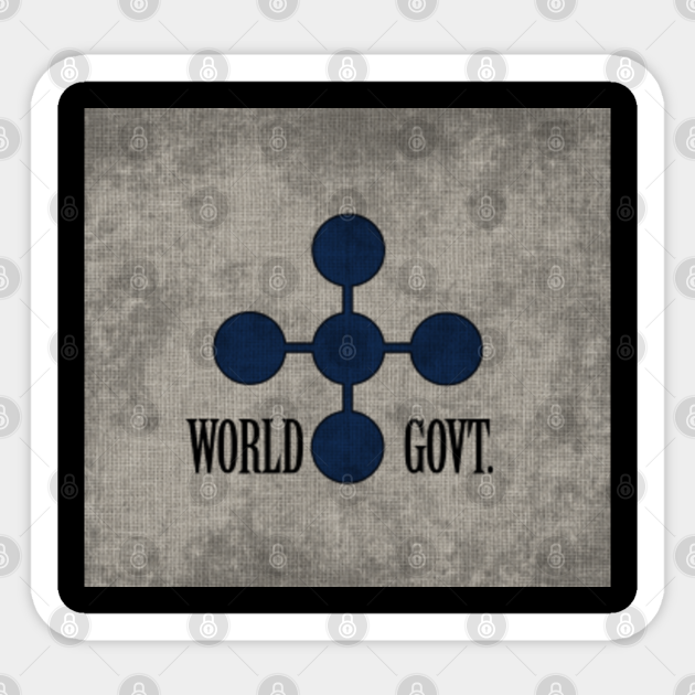 Op 6 Flag Of The World Government One Piece Jolly Roger Sticker Teepublic