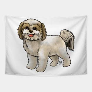 Dog - Shih Poo - Cream and Tan Tapestry