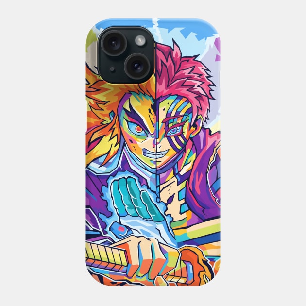 Rengoku X Akaza Phone Case by Zet Art