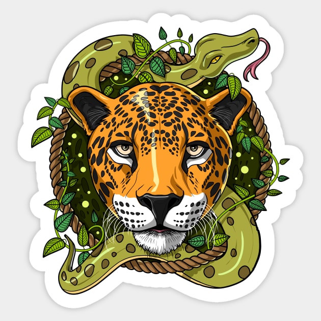 Jaguar Ayahuasca DMT Trip - Jaguar Ayahuasca - Sticker